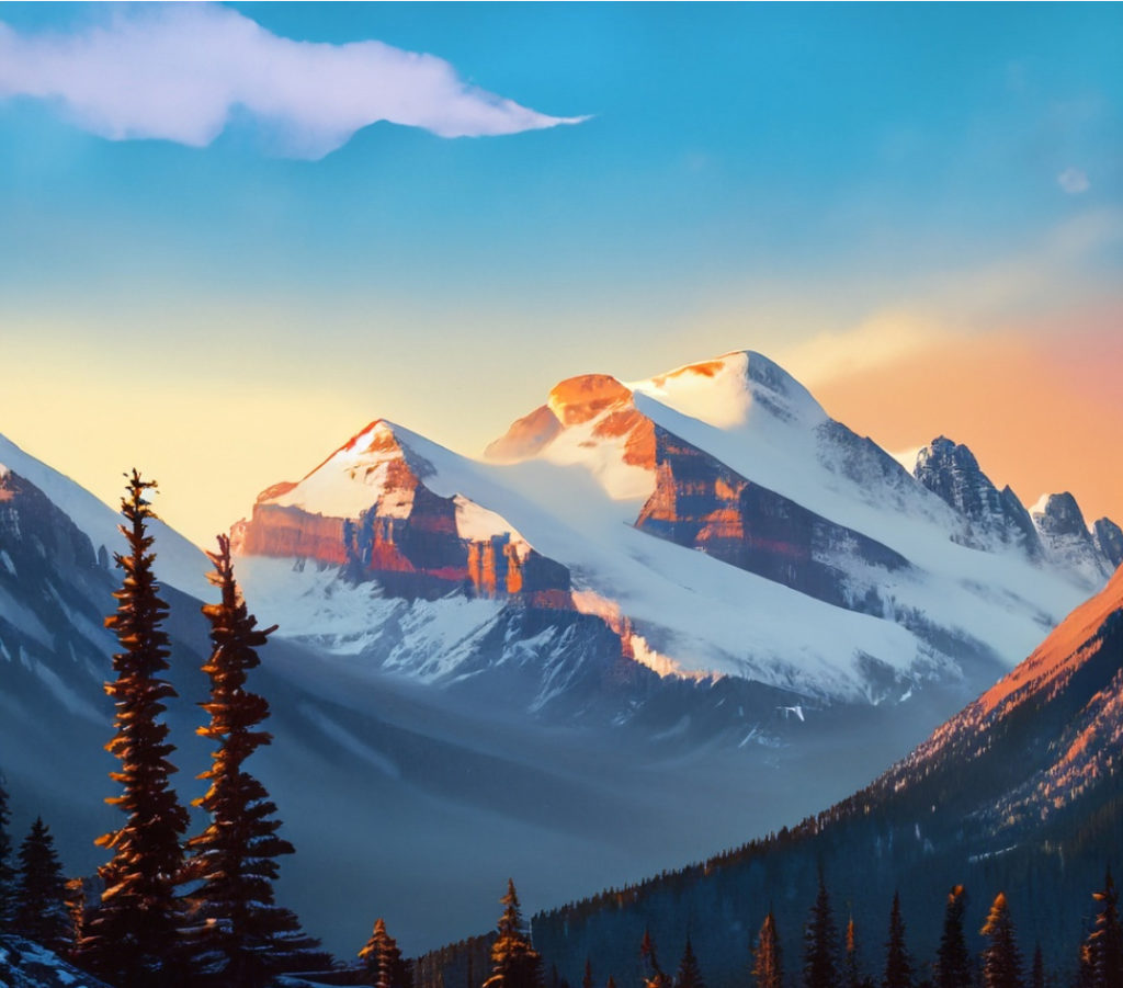 AI created mountain scene