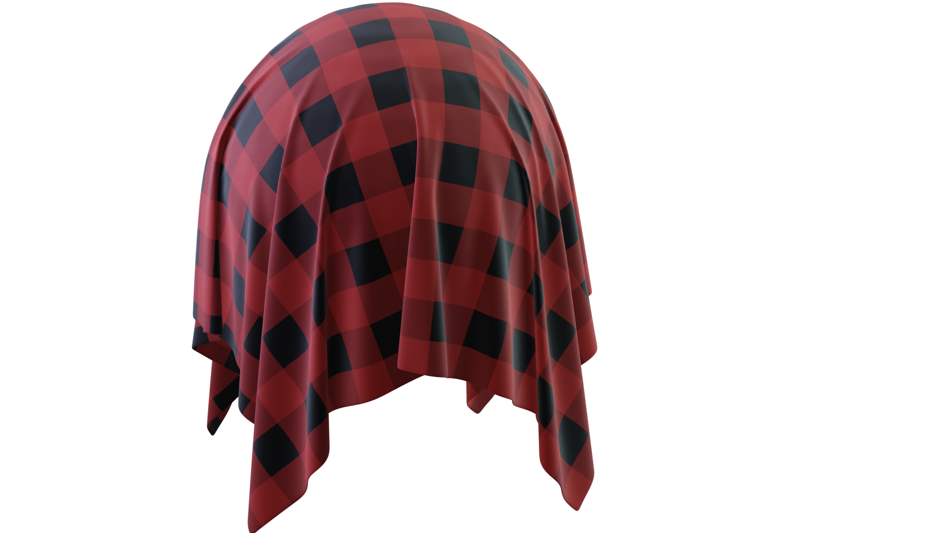 Procedural cloth with plaid material. Made with Blender